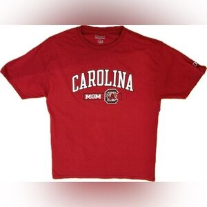 Champion Carolina Mom Tee in Bold Garnet color